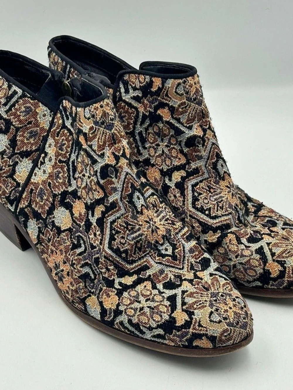 Sam Edelman Turkish Tapestry Ankle Boot Women's Patterned Boots Size 10.5